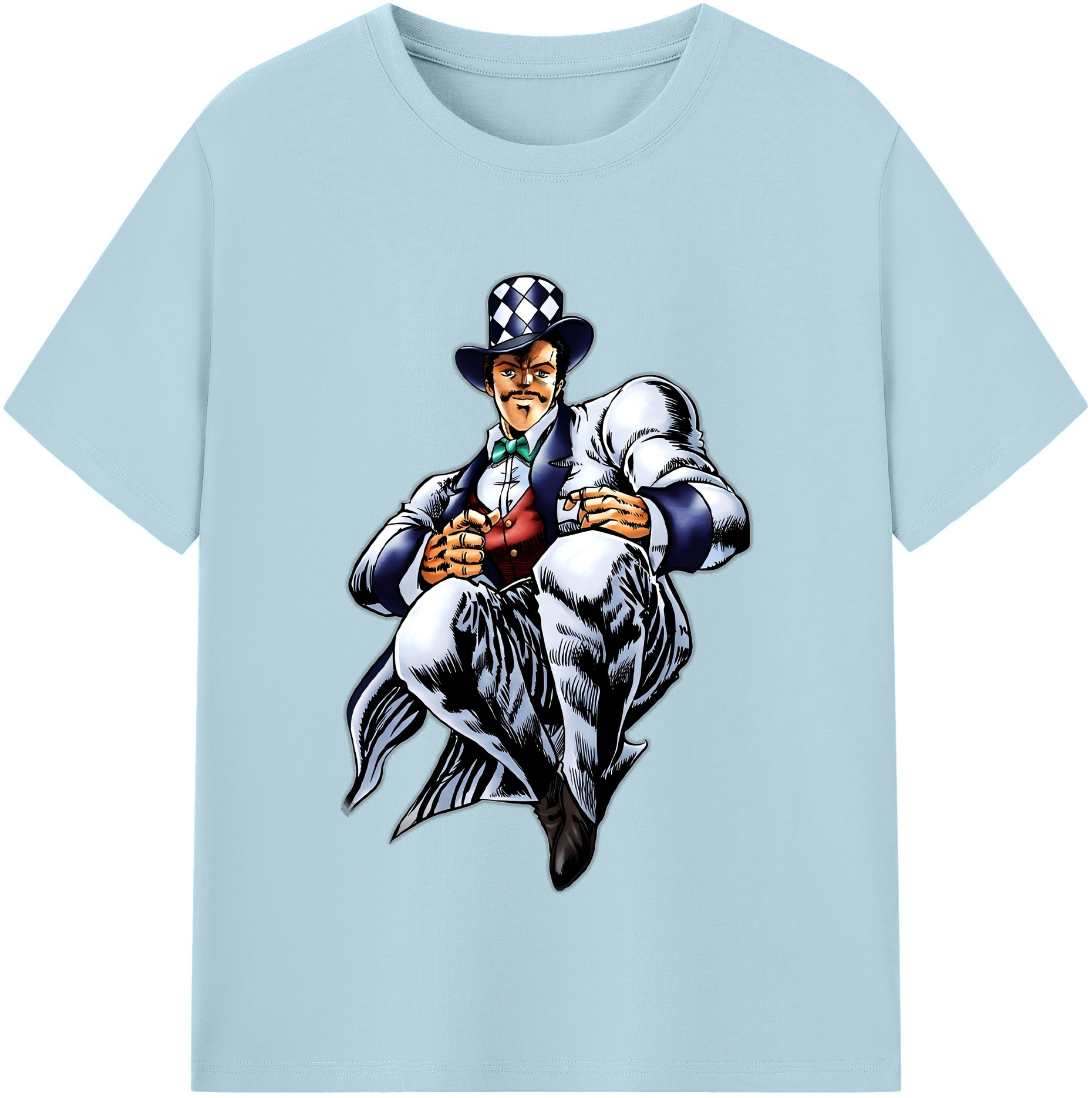 （画像用） ジョジョの奇妙な冒険 ウィル?アントニオ?ツェペリ JoJo's Bizarre Adventure Will Anthonio Zeppeli 綿100％半袖Tシャツ（フロントプリント）
